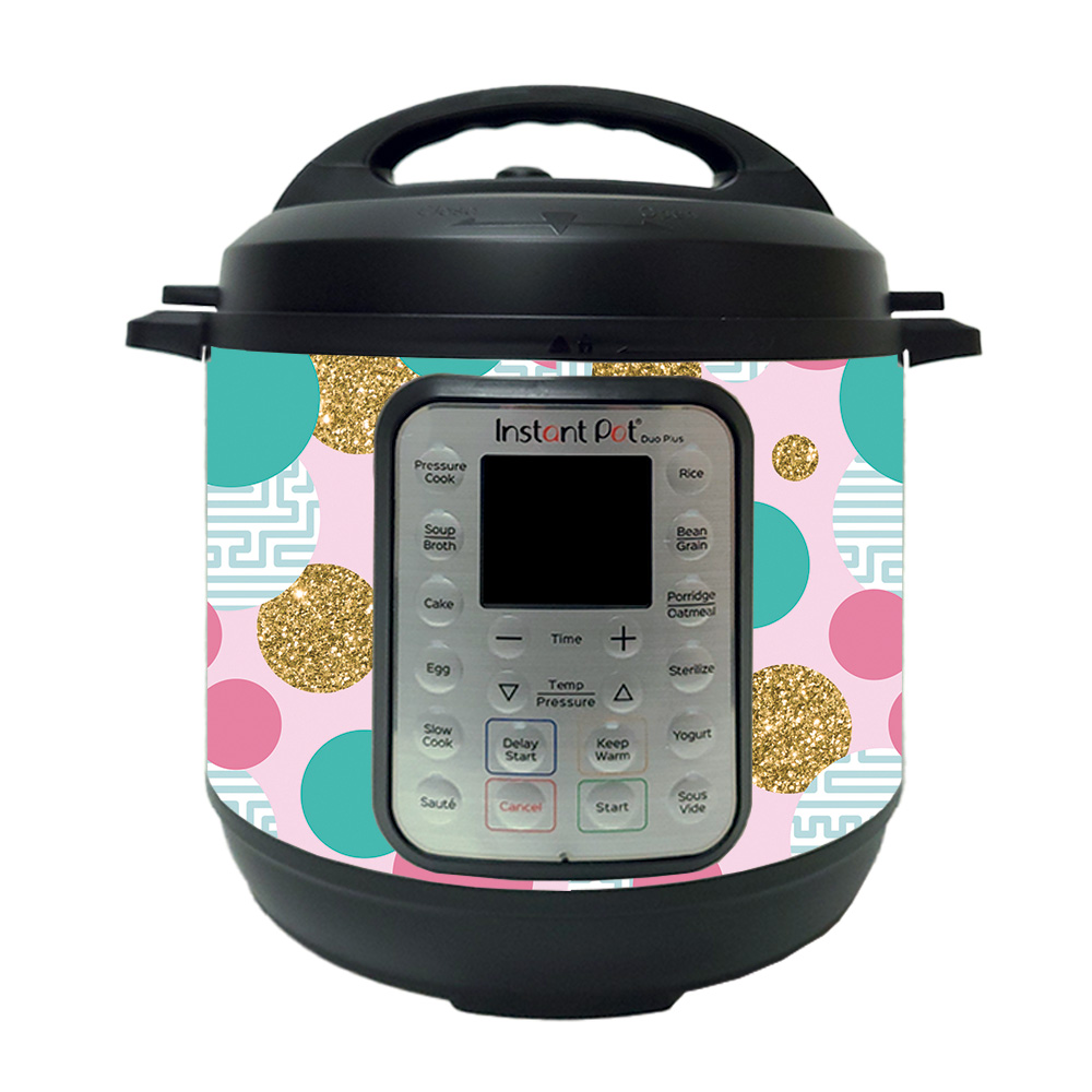 Picture of MightySkins INPTDO6QT-Golden Bubbles Skin Decal Wrap for Instant Pot Duo 6 qt. Sticker - Golden Bubbles