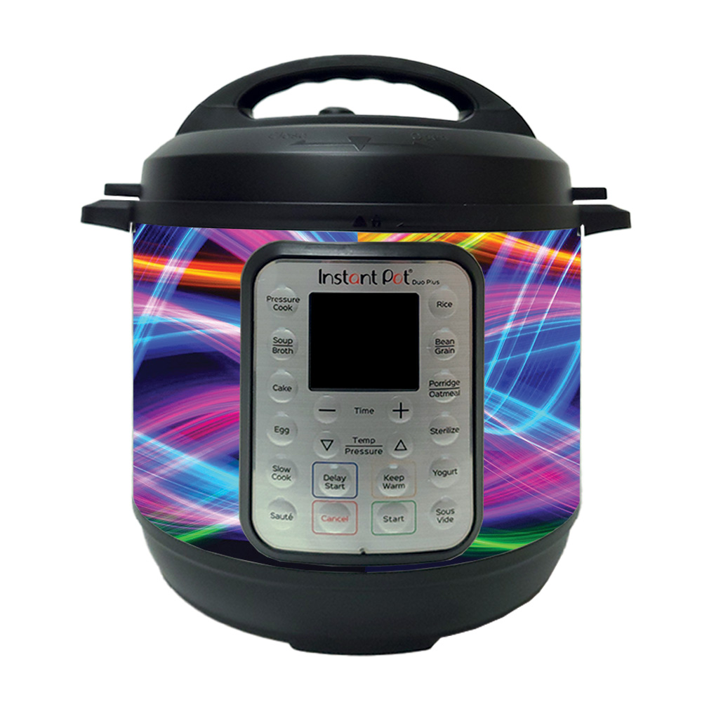 Picture of MightySkins INPTDO6QT-Light Waves Skin Decal Wrap for Instant Pot Duo 6 qt. Sticker - Light Waves