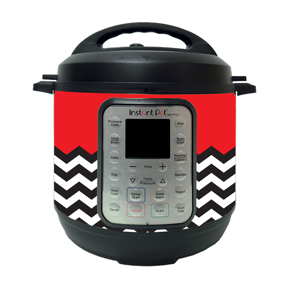 Picture of MightySkins INPTDO6QT-Red Chevron Skin Decal Wrap for Instant Pot Duo 6 qt. Sticker - Red Chevron