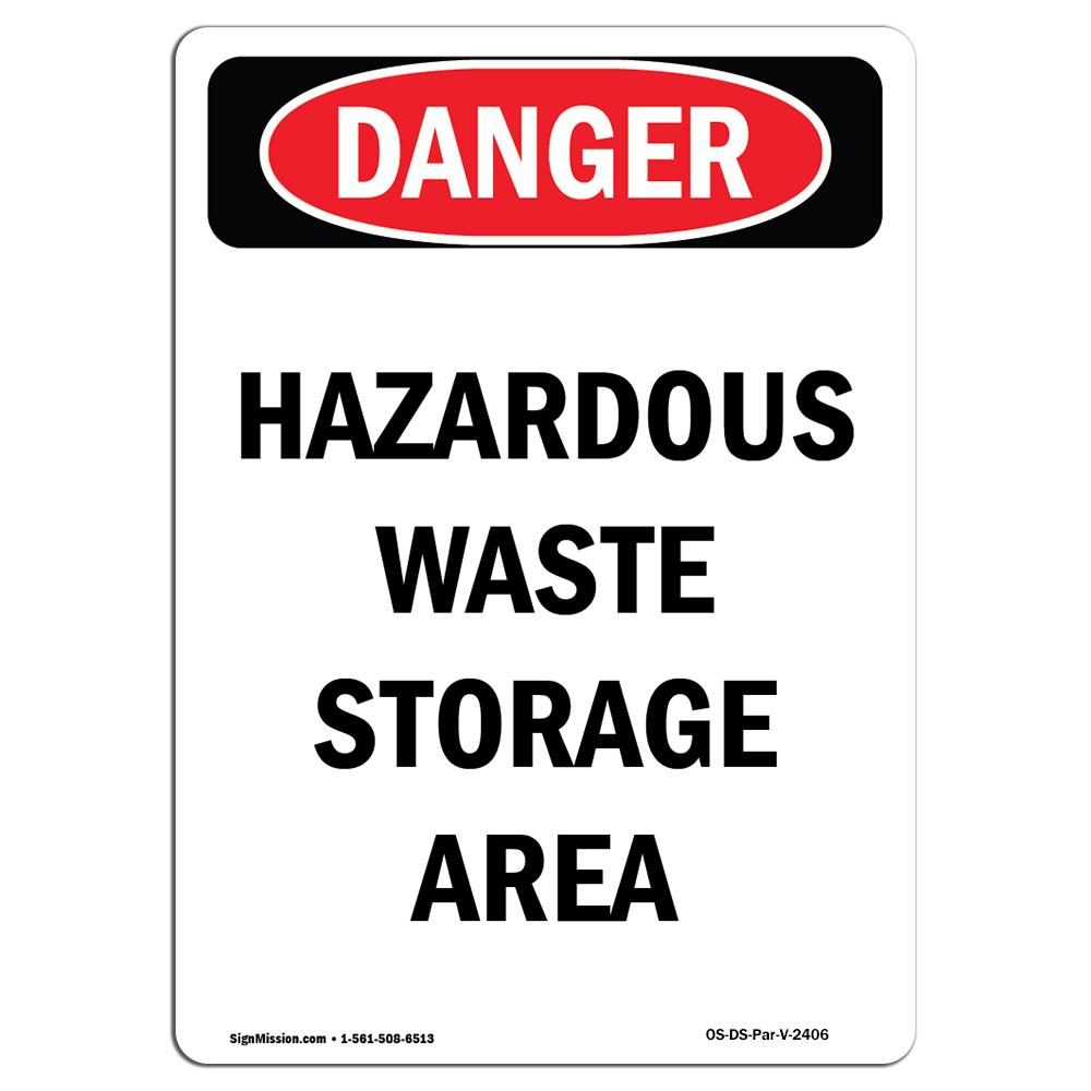 OSHA Danger Sign - Hazardous Waste Storage Area -  Amistad, AM3947861