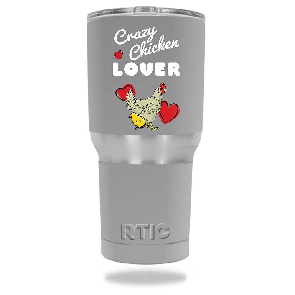 Picture of MightySkins RTTUM30-Crazy Chicken Lover Skin Decal Wrap for Rtic Tumbler 30 oz 2016 - Crazy Chicken Lover