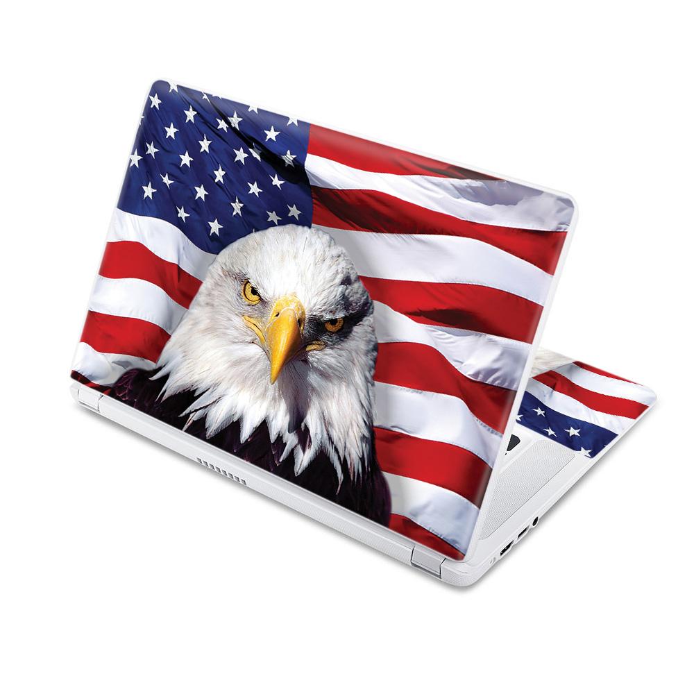 CF-ACCR15-America Strong Carbon Fiber Skin Decal Wrap for Acer Chromebook 15 15.6 in. 2017 - America Strong -  MightySkins