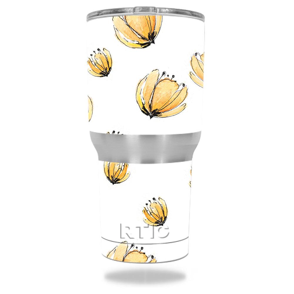 Picture of MightySkins RTTUM30-Yellow Poppy Skin Decal Wrap for Rtic Tumbler 30 oz 2016 - Yellow Poppy