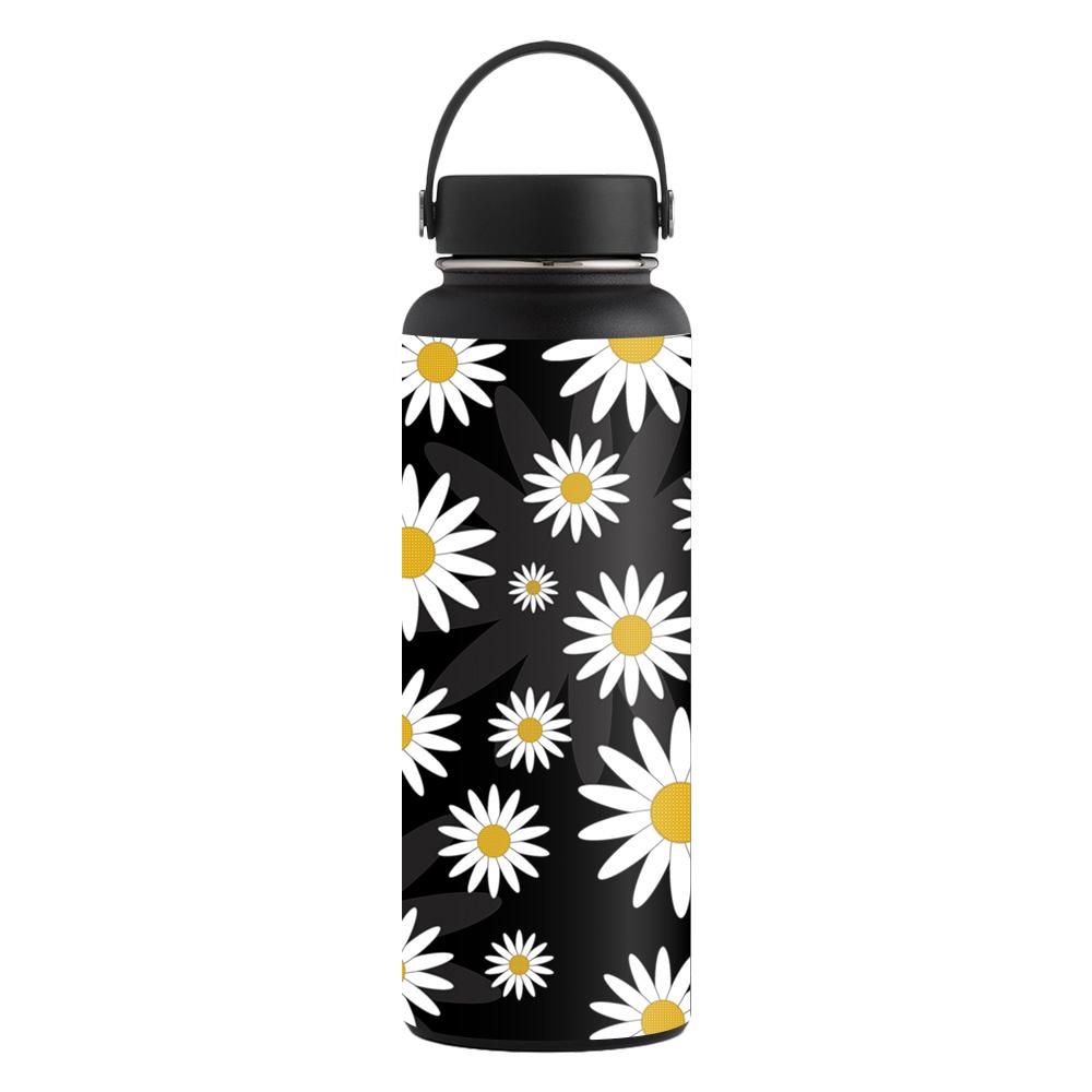 Picture of MightySkins CF-HFWI40-Daisies Carbon Fiber Skin for Hydro Flask 40 oz Wide Mouth Sticker - Daisies
