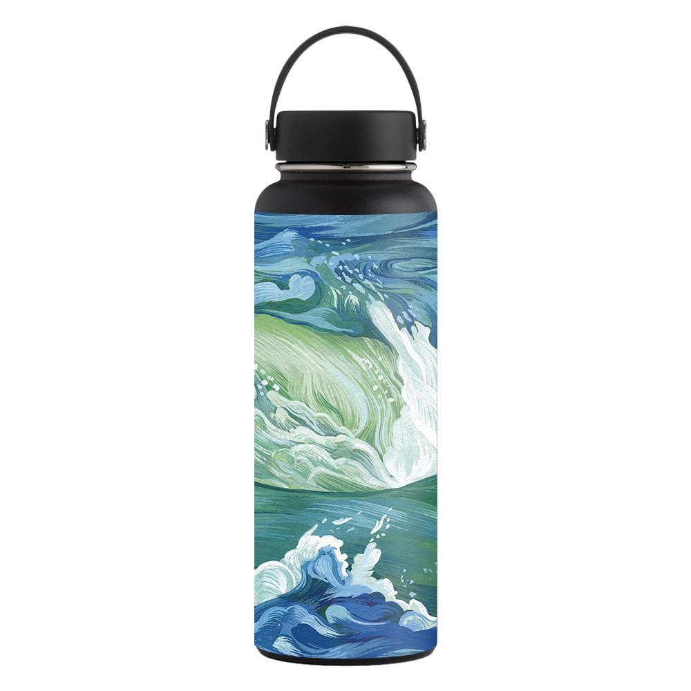 Picture of MightySkins CF-HFWI40-Cyclone Wave Carbon Fiber Skin for Hydro Flask 40 oz Wide Mouth Sticker - Cyclone Wave
