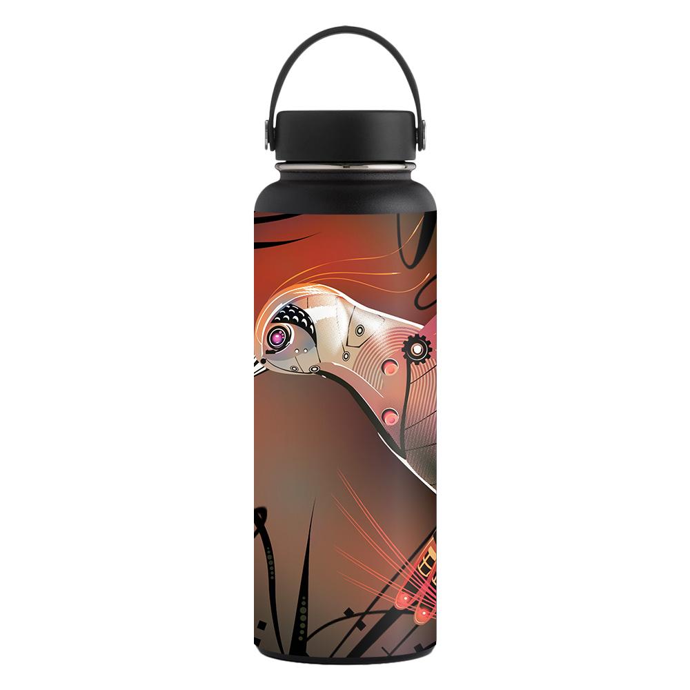 Picture of MightySkins CF-HFWI40-Cyborg Nature Carbon Fiber Skin for Hydro Flask 40 oz Wide Mouth Sticker - Cyborg Nature