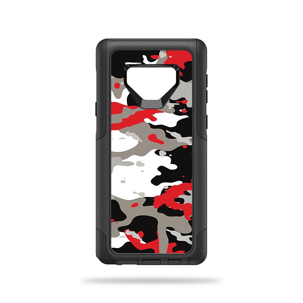 OTCSGNOT9-Red Camo Skin Decal Wrap for OtterBox Commuter Galaxy Note 9 Sticker - Red Camo -  MightySkins