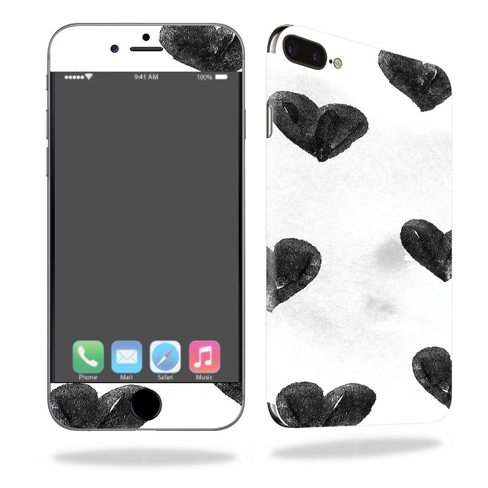 APIPH7PL-Ink Hearts Skin Decal Wrap for Apple iPhone 7 Plus - Ink Hearts -  MightySkins