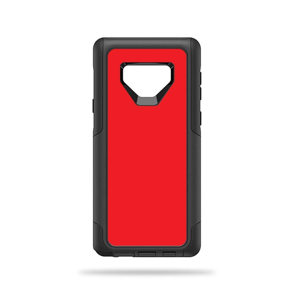 OTCSGNOT9-Solid Red Skin Decal Wrap for OtterBox Commuter Galaxy Note 9 Sticker - Solid Red -  MightySkins