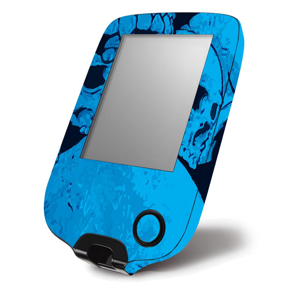 Picture of MightySkins ABFRLI10D-Blue Skulls Skin Decal Wrap for Abbott Freestyle Libre 1 & 2 Sticker - Blue Skulls