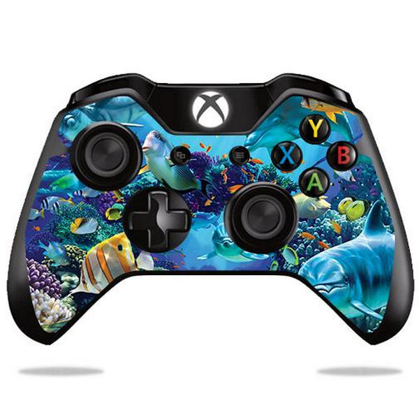 CF-MIXBONCO-Ocean Friends Carbon Fiber Skin Decal Wrap for Microsoft Xbox One or One S Controller - Ocean Friends -  MightySkins
