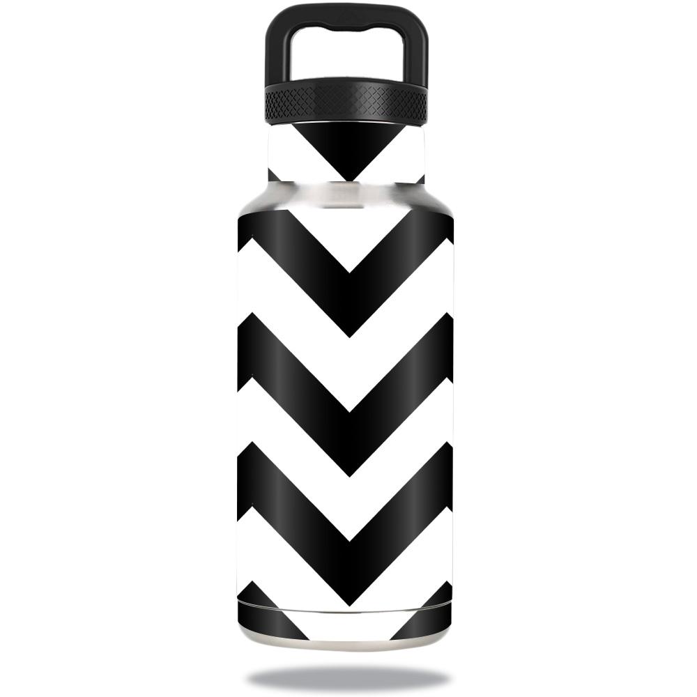 Picture of MightySkins OZBOT36-Black Chevron Skin Decal Wrap for Ozark Trail Water Bottle 36 oz Sticker - Black Chevron