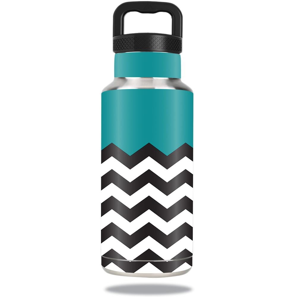 Picture of MightySkins OZBOT36-Teal Chevron Skin Decal Wrap for Ozark Trail Water Bottle 36 oz Sticker - Teal Chevron