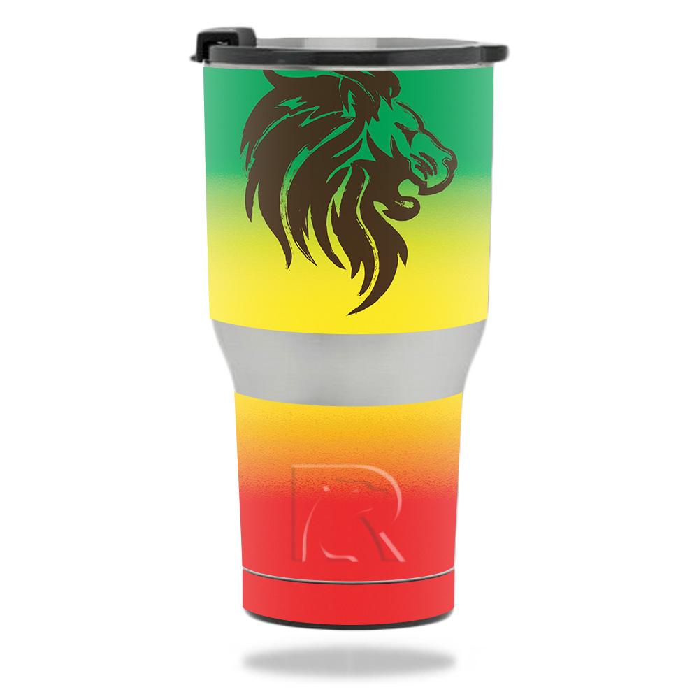 Picture of MightySkins RTTUM2017-Rasta Lion Skin Decal Wrap for Rtic Tumbler 20 oz 2017 Sticker - Rasta Lion