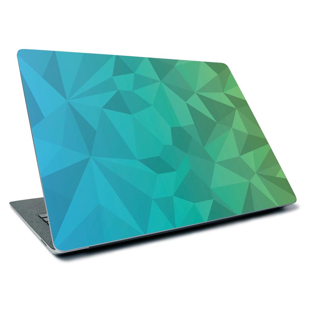 MISURLA313-Blue Green Polygon Skin Decal Wrap for Microsoft Surface Laptop 3 13.5 in. 2019 Sticker - Blue Green Polygon -  MightySkins