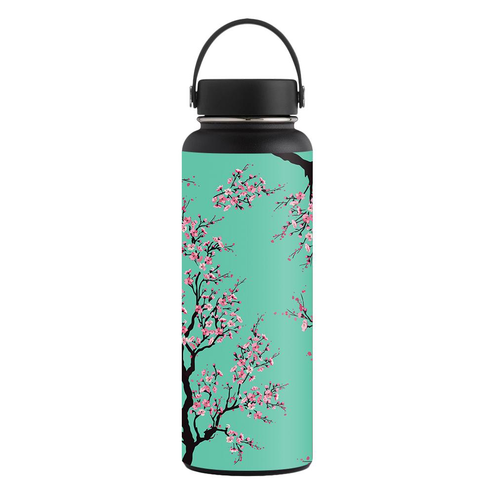 Picture of MightySkins CF-HFWI40-Cherry Blossom Tree Carbon Fiber Skin for Hydro Flask 40 oz Wide Mouth Sticker - Cherry Blossom Tree