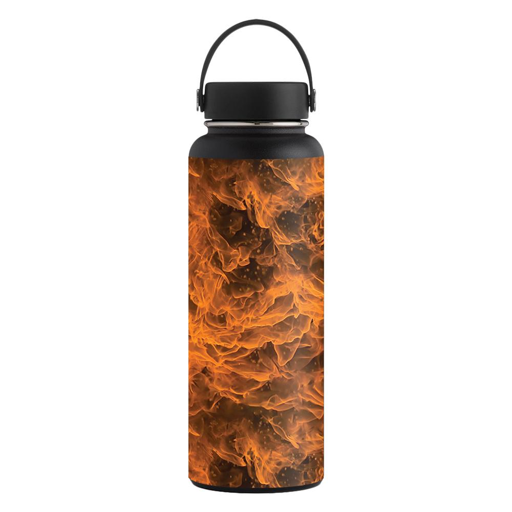 Picture of MightySkins CF-HFWI40-Burning Up Carbon Fiber Skin for Hydro Flask 40 oz Wide Mouth Sticker - Burning Up