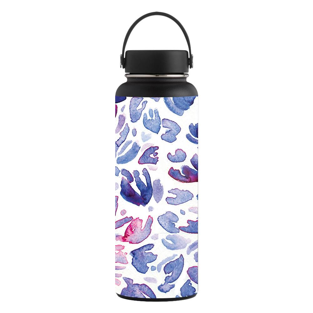 Picture of MightySkins CF-HFWI40-Blue Petals Carbon Fiber Skin for Hydro Flask 40 oz Wide Mouth Sticker - Blue Petals