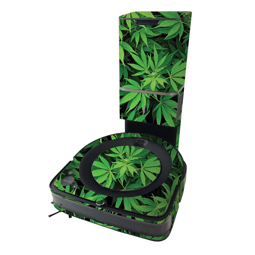 Picture of MightySkins IRROS9PL-Weed Skin Decal Wrap for iRobot Roomba S9 Plus Vacuum Sticker - Weed