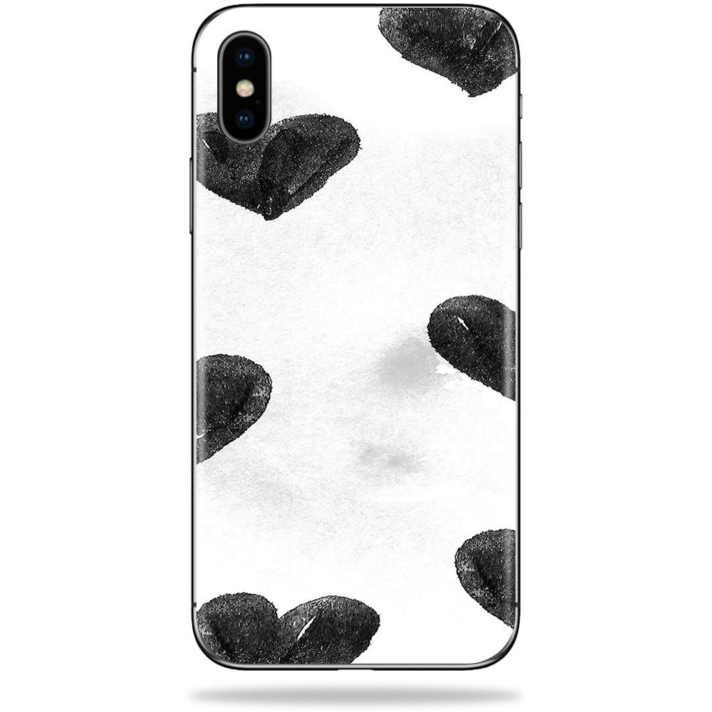 APIPHXS-Ink Hearts Skin Decal Wrap for Apple iPhone XS Sticker - Ink Hearts -  MightySkins
