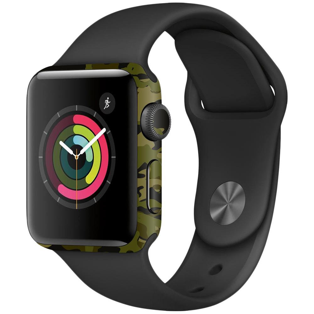 Picture of MightySkins APW382-Green Camouflage Skin Decal Wrap for Apple Watch Series 2 38 mm Sticker - Green Camouflage