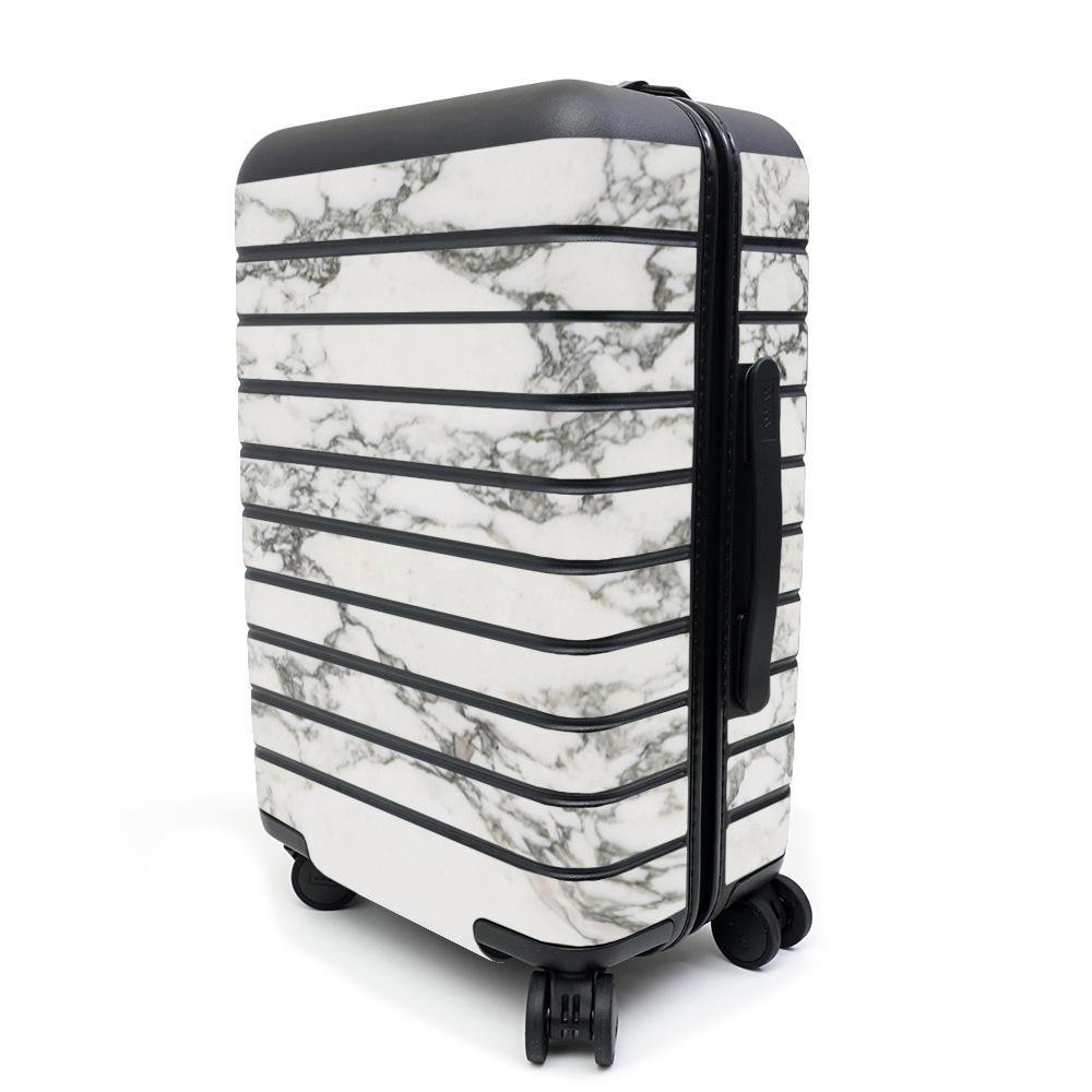 Picture of MightySkins AWCAON-White Marble Skin for Away the Carry-On Suitcase - White Marble