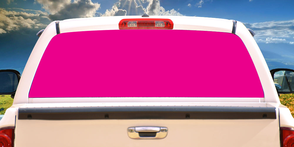 Picture of SignMission P-22-Hot Pink Hot Pink Rear Window Graphic Truck View Thru Vinyl Back Decal