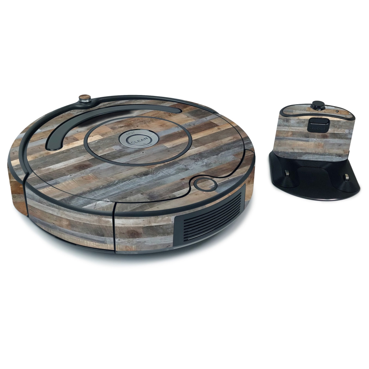 Picture of MightySkins IRRO675-Gray Wood Skin for iRobot Roomba 675 Max Coverage - Gray Wood