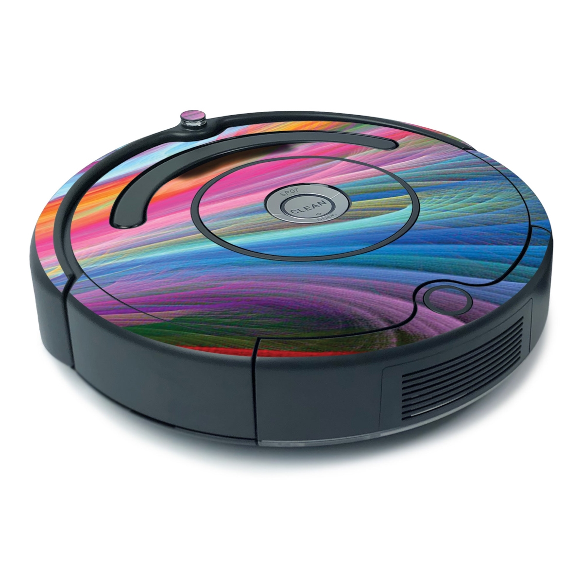 Picture of MightySkins IRRO675MIN-Rainbow Waves Skin for iRobot Roomba 675 Minimal Coverage - Rainbow Waves