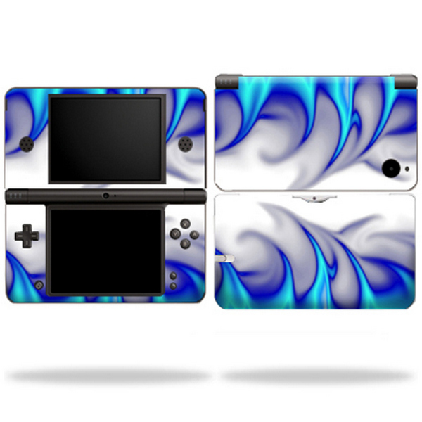 DSIXL-Blue Fire Skin Compatible with Nintendo DSi XL Wrap Sticker - Blue Fire -  MightySkins