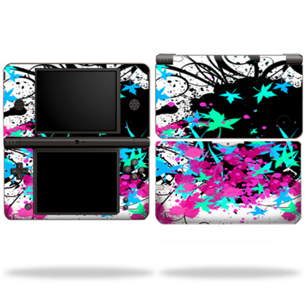 DSIXL-Leaf Splatter Skin Compatible with Nintendo DSi XL Wrap Sticker - Leaf Splatter -  MightySkins