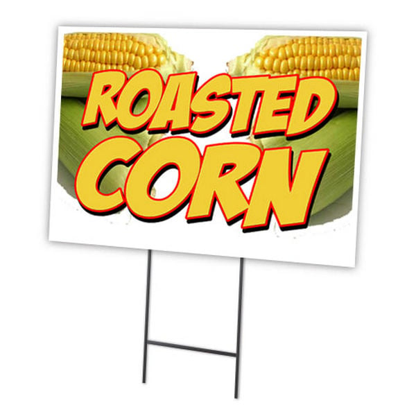 18 x 24 in. Roasted Corn Yard Sign & Stake -  Amistad, AM3938960