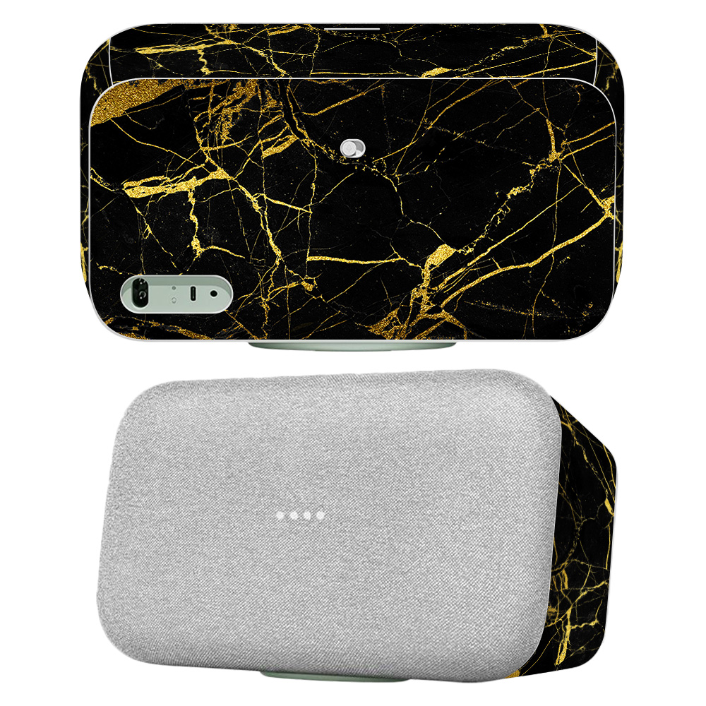 GOOHOMA-Black Gold Marble Skin Compatible with Google Home Max - Black Gold Marble -  MightySkins