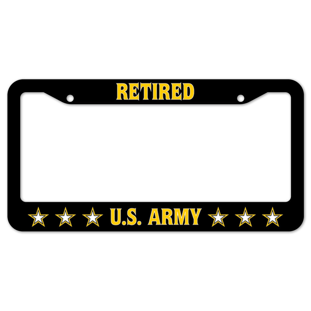 D-LPF-03-11 12 x 6 in. Retired U.S. Army Plastic License Plate Frame & Tag Holder -  SignMission