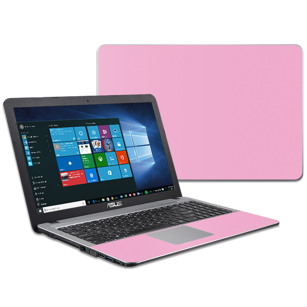 ASVIVO15-Solid Pink Skin Compatible with Asus VivoBook X540SA X540LA 15.6 in. Wrap Cover Sticker - Solid Pink -  MightySkins