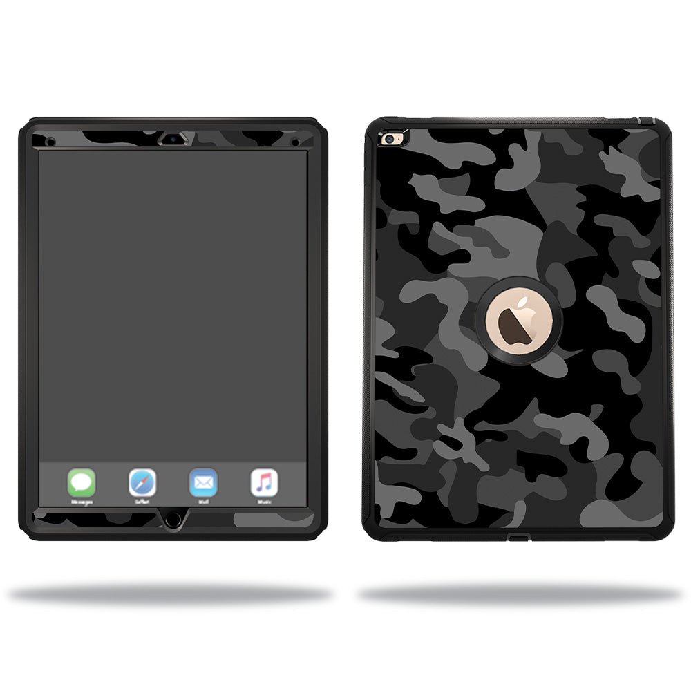 OTDIPPR12-Black Camo Skin Compatible with OtterBox Defender Apple iPad Pro 12.9 Case Wrap Cover Sticker - Black Camo -  MightySkins