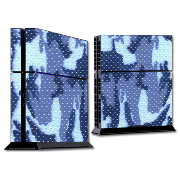 SOPS4Blue Camo Skin Compatible with Sony PlayStation 4 PS4 Console Wrap Sticker  Blue Camo