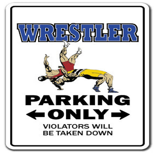 14 in. Wrestler Aluminum Sign - Wrestle Sports Athlete Coach High School College Wrestling -  Amistad, AM3925862