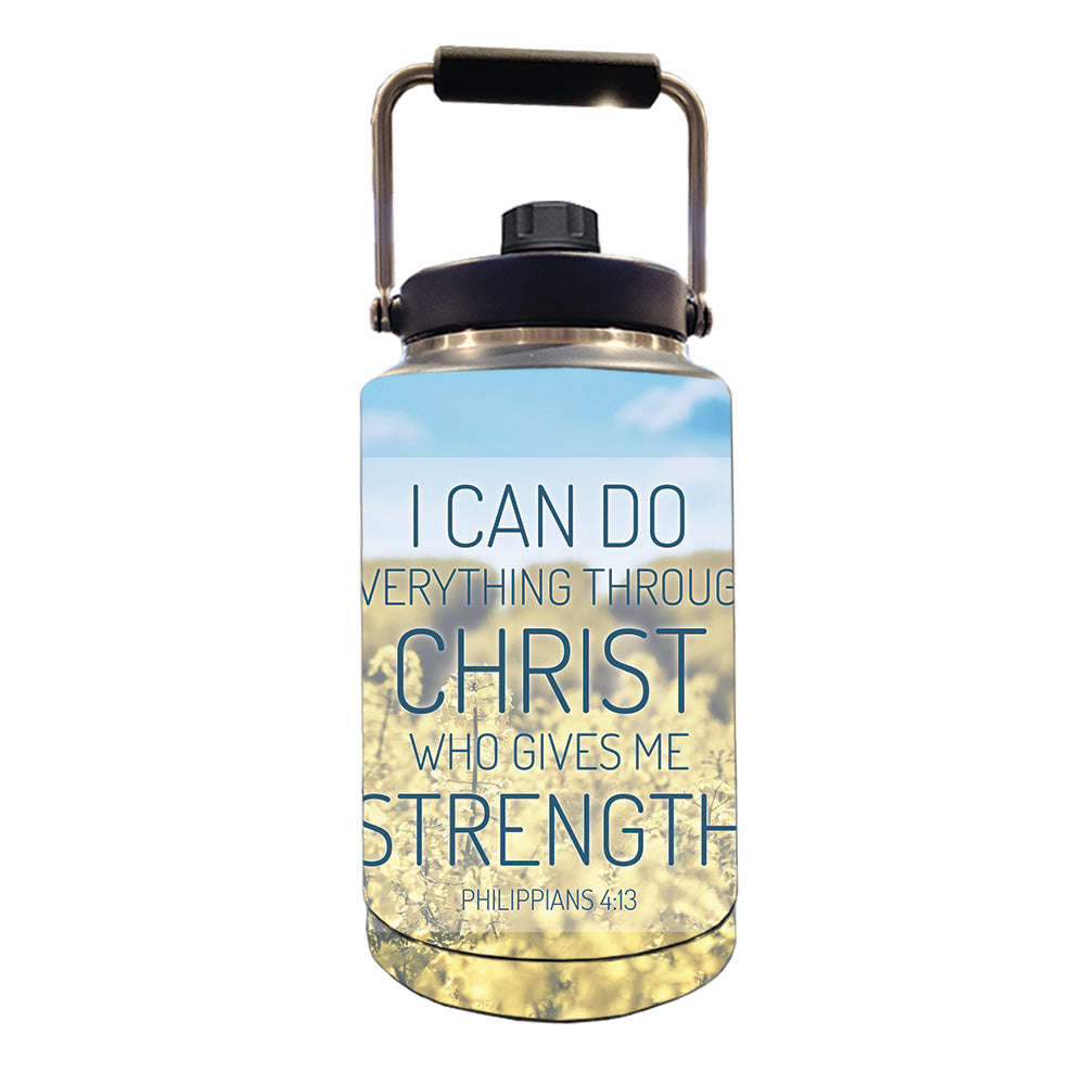 Picture of MightySkins YERAMJUG1-Through Christ Skin Compatible with Yeti One Gallon Jug - Through Christ