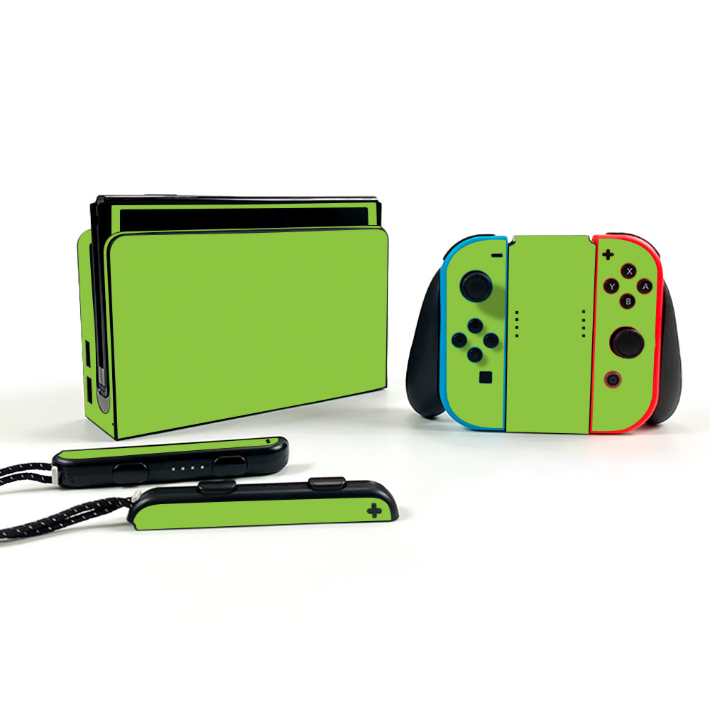 NISWIOL-Solid Lime Green Skin Compatible with Nintendo Switch OLED - Solid Lime Green -  MightySkins
