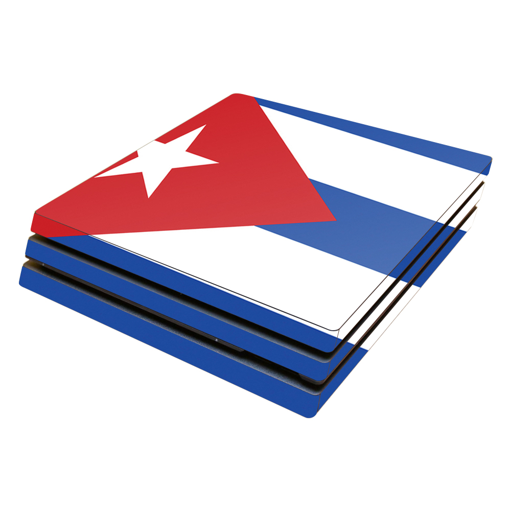 SOPS4PRO-Cuban Flag Skin Compatible with Sony PlayStation 4 Pro PS4 Wrap Cover Sticker - Cuban Flag -  MightySkins