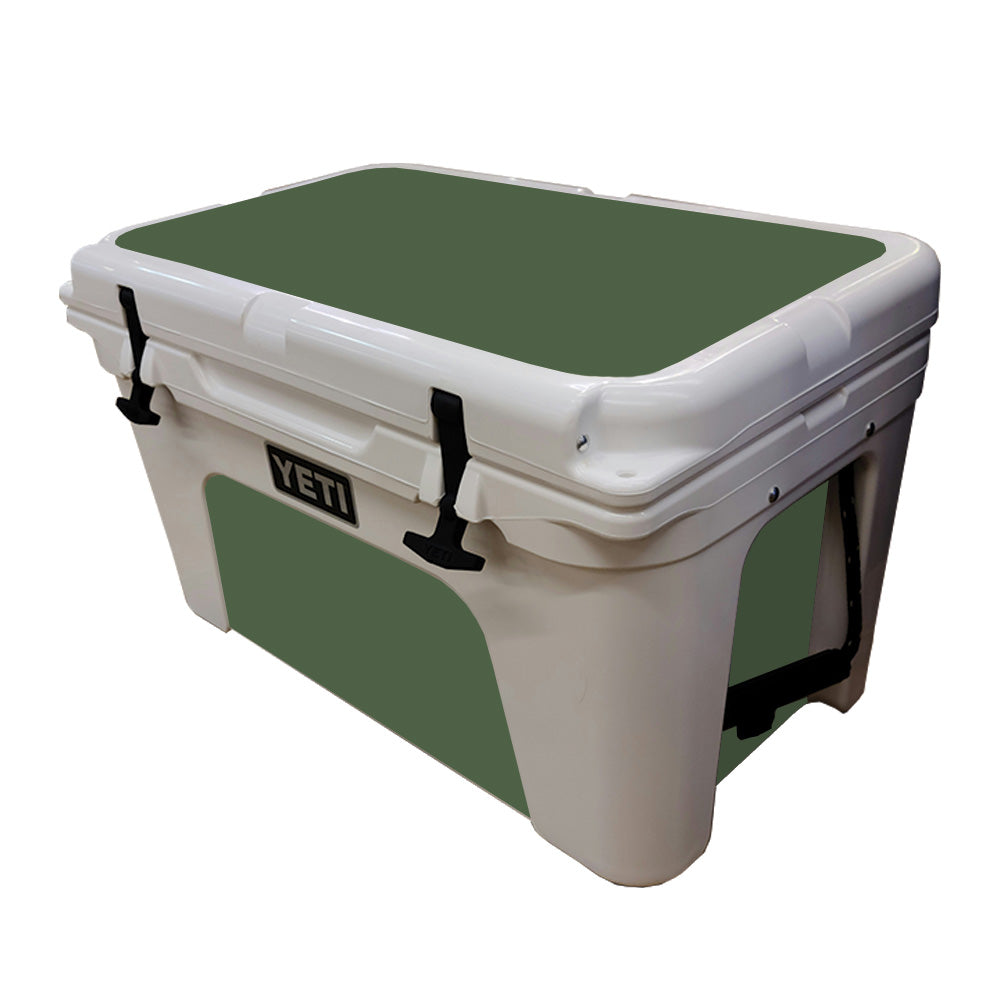 YETUND45-Solid Olive Skin Compatible with YETI Tundra 45 qt. Cooler Wrap Cover Sticker - Solid Olive -  MightySkins