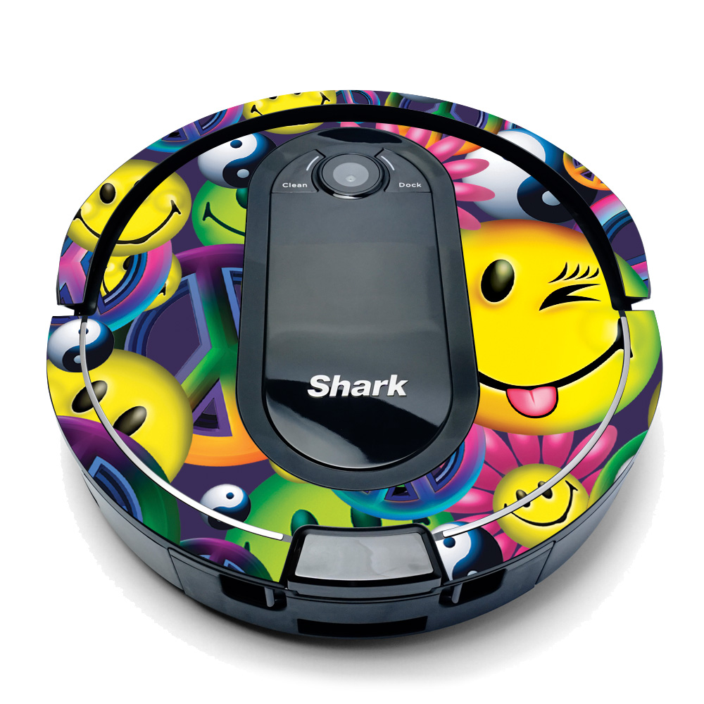 Picture of MightySkins RV1001AETO-Peace Smile Skin for Shark IQ Robot Top Only Coverage - Peace Smile