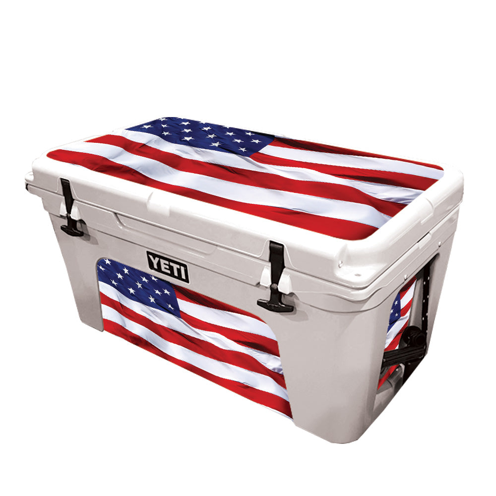 Picture of MightySkins YETUND65-American Flag Skin Compatible with YETI 65 qt. Cooler - American Flag