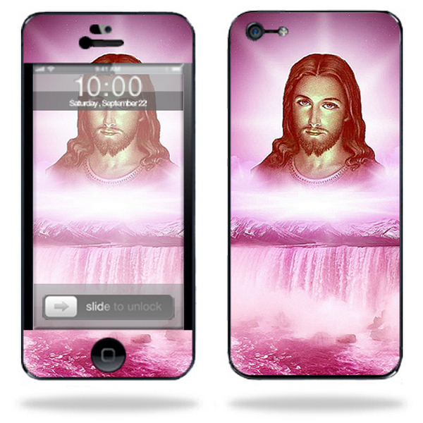IPHONE5-Jesus Skin Compatible with Apple iPhone 5-5s-SE 16GB 32GB 64GB Cell Phone Wrap Sticker - Jesus -  MightySkins
