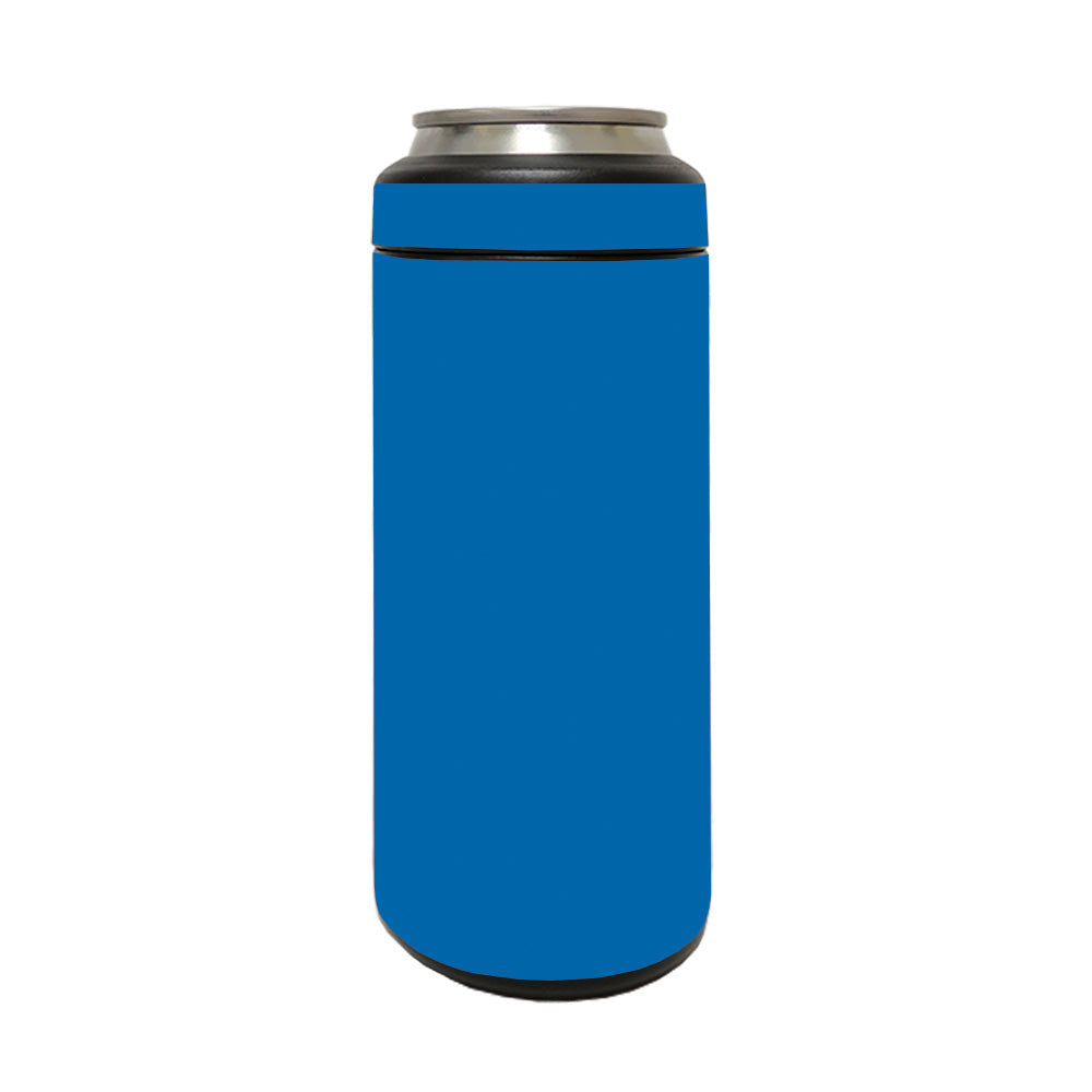 Picture of MightySkins YERM12COLSL-Solid Blue Skin Compatible with YETI Rambler 12 oz Colster Slim Can - Solid Blue