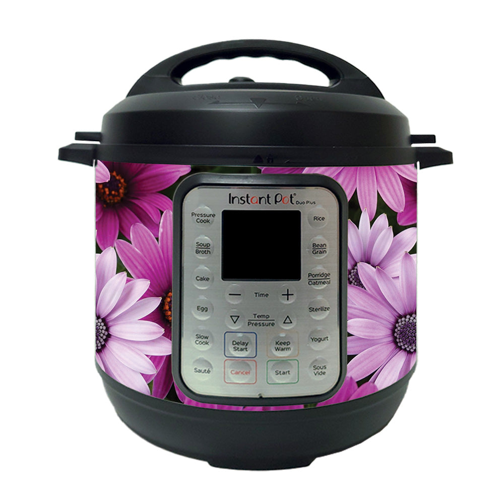 Picture of MightySkins INPTDO6QT-Purple Flowers Skin Compatible with Instant Pot Duo 6 qt. - Purple Flowers