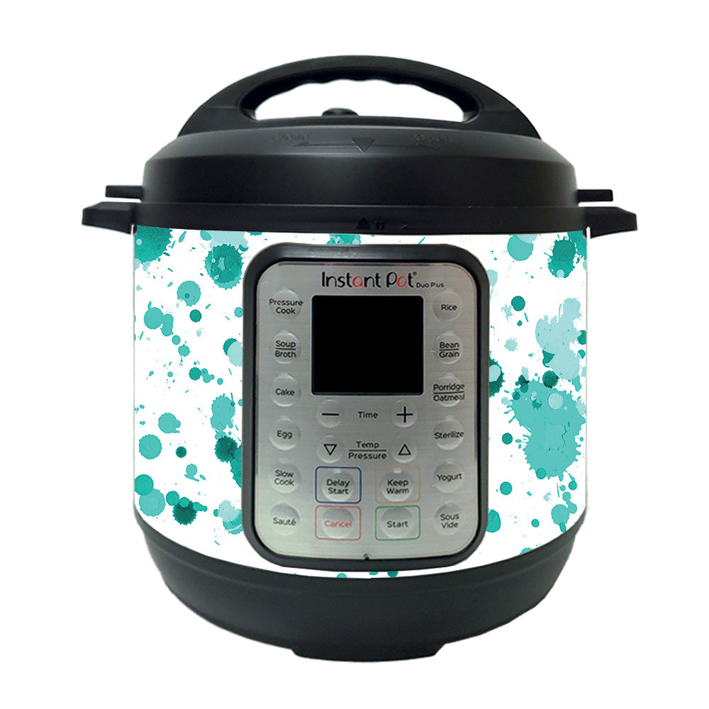Picture of MightySkins INPTDO6QT-Teal Splatter Skin Compatible with Instant Pot Duo 6 qt. - Teal Splatter
