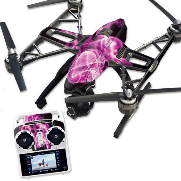 YUQ500-Pink Flames Skin Compatible with Yuneec Q500 & Q500 Plus Quadcopter Drone Wrap Cover Sticker - Pink Flames -  MightySkins