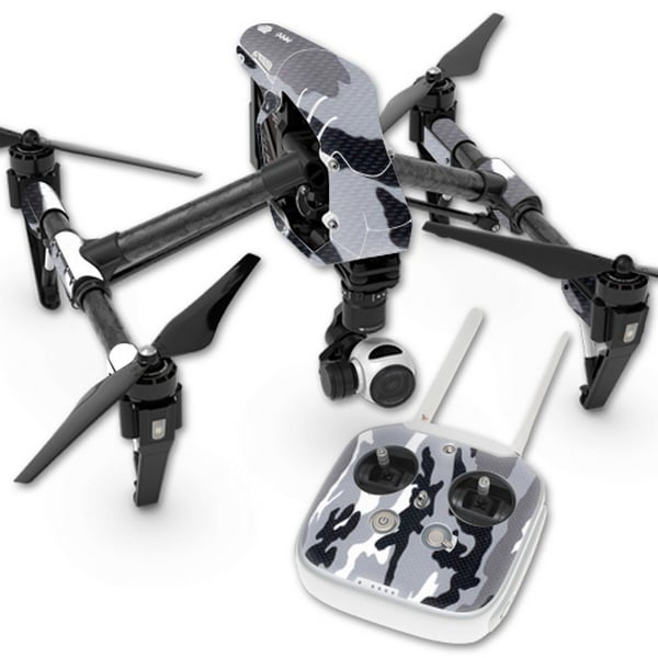 DJINSP1-Gray Camo Skin Compatible with DJI Inspire 1 Quadcopter Drone Wrap Cover Sticker - Gray Camo -  MightySkins